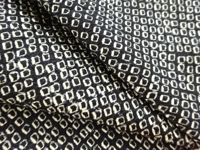  アンティーク　本総絞りロング道行コート